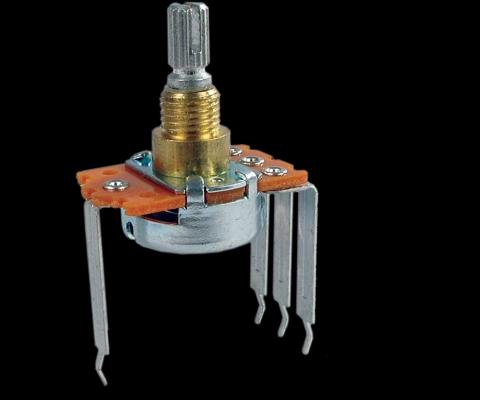 R-VPV-10KL Peavey 10k Linear Knurled Split Shaft Potentiometer Spider-Style PC Mount Terminals