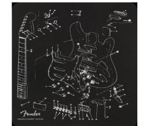 910-6108-003 Fender Guitar Exploded Neoprene Stratocaster Guitar parts Mousepad 9106108003