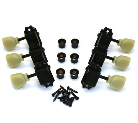 TK-0770-003 Gotoh Guitar Tuning Keys 3X3 Set in Black SD90 Vintage Style 15:1