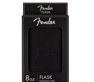 917-0000-087 Fender Guitar Blackout 8oz Stainless Steel Flask 9170000087