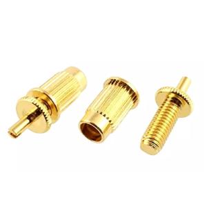 BP-0392-002 (2) Gold M8 Import to ABR Post Adapter Guitar Bridge Stud Kit