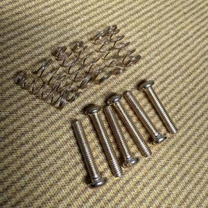 GS-3324-002 Gold Metric Guitar Bridge Intonation Length Screws & Springs Set 6