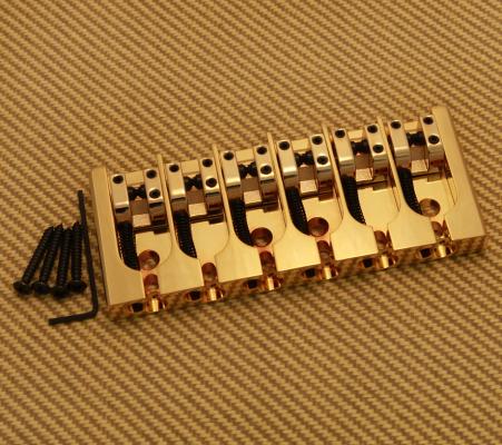 5A600BG-750 Hipshot A Series Gold 6-String Bass Bridge