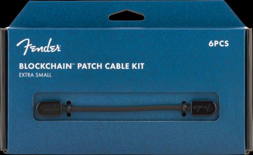 099-0825-102 Fender Pedal Board Blockchain™ Patch Cable Kit Extra Small Black 0990825102
