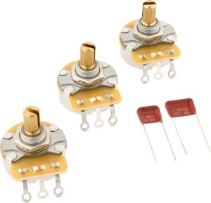 099-0830-003 Fender Stratocaster Split Shaft Potentiometer and Capacitor Kit 3-Pack 0990830003