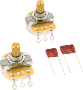 099-0831-002  Telecaster Solid Shaft Potentiometer and Capacitor Wiring Kit 2-Pack 0990831002