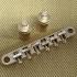 BM002-SG Satin Gold Tune-O-Matic Guitar Bridge 52mm w/ Studs and Thumbwheels