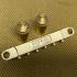 BM002-SG Satin Gold Tune-O-Matic Guitar Bridge 52mm w/ Studs and Thumbwheels