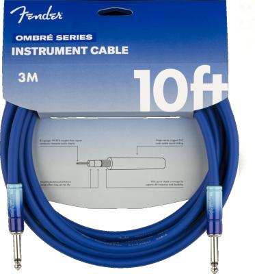 099-0810-210 Genuine Fender Ombre Guitar & Bass Cable Straight 10' Belair Blue