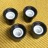AK-KNB-B Set of 4 Black Plastic Knobs with Indicator Lines Amp/Guitar/Pedal Knob 6mm