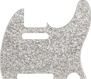099-2186-002 Hybrid Glass Glitter Telecaster® S/S Pickguard Silver Sparkle 0992186002