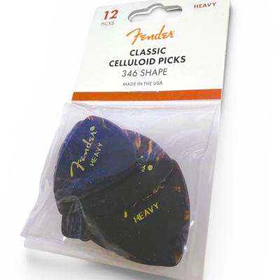 198-0346-900 12 Genuine Fender Heavy 346 Oversized Tortoise Picks 1980346900
