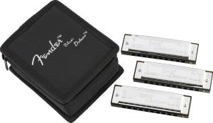 099-0701-021 Fender Blues Deluxe Harmonica Pack of 3, with Case 0990701021