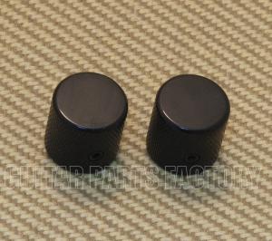 MK-B04-644 Black Metal Flat-Top Knobs for Guitar or Bass Solid Shaft Pots