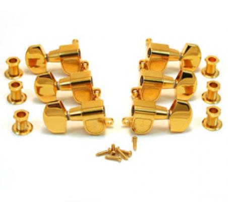 TK-0971-002 Schaller 3x3 Gold Tuning Keys M6GD