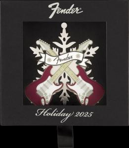 912-4761-706 Genuine Fender 2025 Crossed Stratocasters Holiday Ornament 9124761706