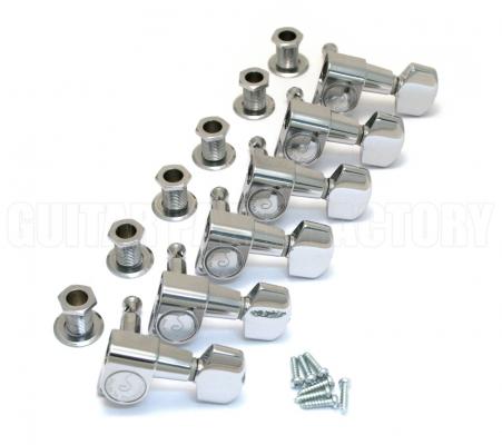 TK-0960-010 Schaller 6 Inline Mini Tuners Strat/Tele Chrome  508a M6L