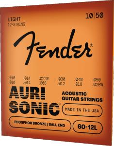 073-0060-423 AuriSonic 60-12L Acoustic Guitar Strings, Phosphor Bronze 12-String Gauges .010-.048, (12) 0730060423