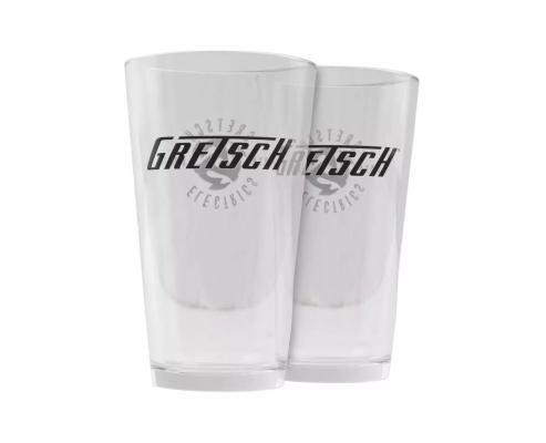 922-4757-002 Genuine Gretsch Guitar Power Fidelity Pint Glasses Set of 2 9224757002