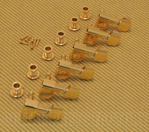 TK-0960-002 Schaller 6 Inline Mini Tuners Strat/Tele Gold 508a M6L