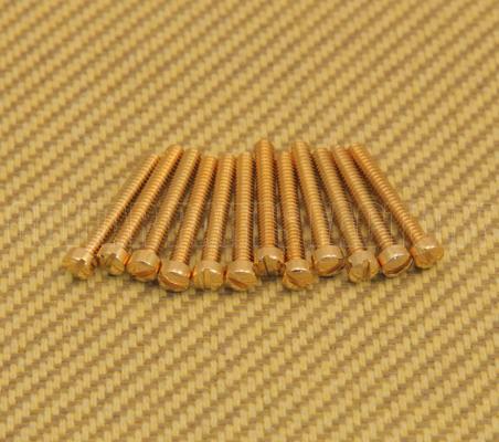 006-2642-049 (12) Gold Genuine Gretsch Filtertron Pickup Pole Piece Screws 0062642049