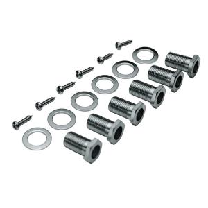 TK-BS1CR Chrome Modern Screw-In Guitar Tuner Bushings Washers & Screws 6mm