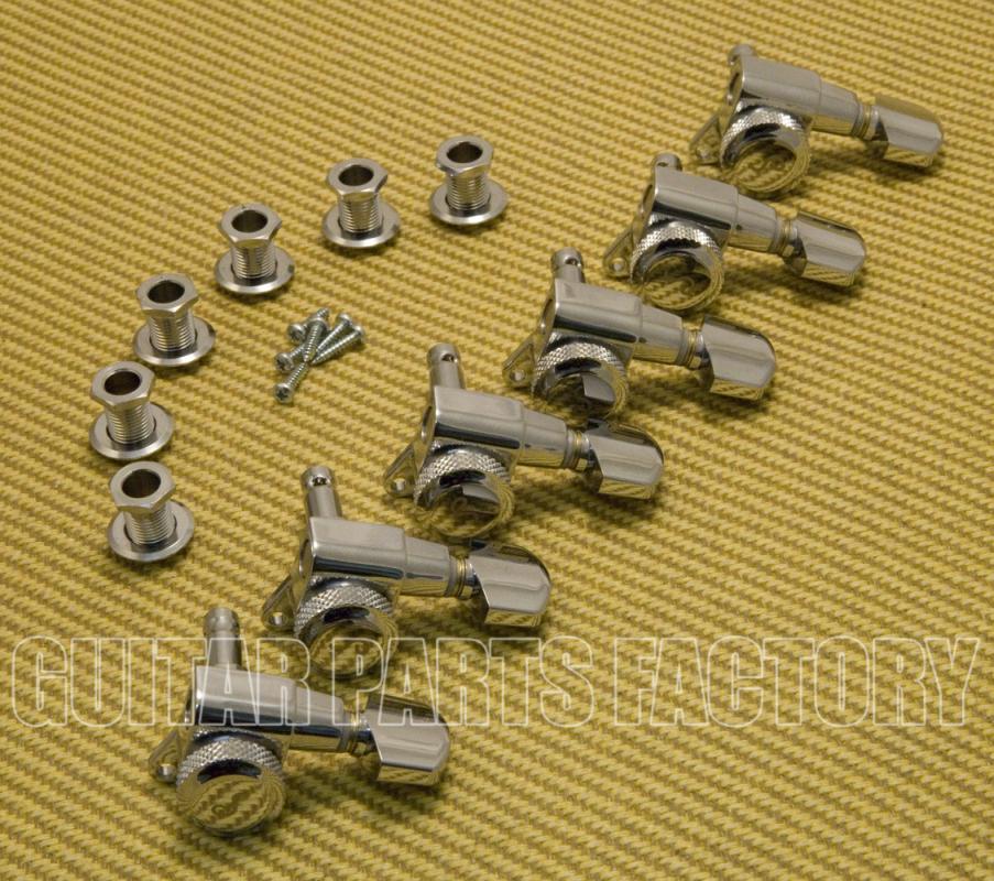 TK0974010 M6 Schaller Chrome Locking 6 Inline Tuners for Strat/Tele