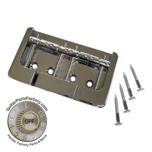 HBB04-C Chrome Aluminum 4-String Bass Bridge B-Style