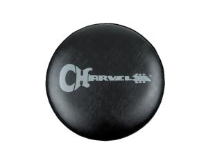 299-0600-030 Charvel® Barstool, Black Stool and Legs with Gray Logo, 30"  2990600030
