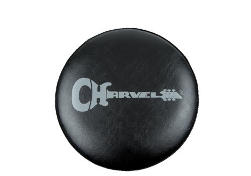 299-0600-030 Charvel® Barstool, Black Stool and Legs with Gray Logo, 30"  2990600030