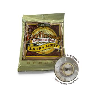 EB-2006 Ernie Ball Earthwood Extra Light 80/20 Acoustic Guitar Strings, 10-50