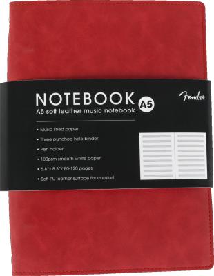 917-0000-008 Fender™ Vegan Leather Music Note Book, Dakota Red 9170000008