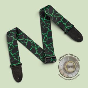 299-5371-001 Jackson Guitar 2" Poly Strap, Green Crackle 2995371001