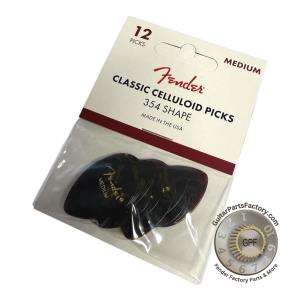 198-0354-900 Tortoise Classic Celluloid 354 Shape Heavy Guitar Pick (12) 1980354900