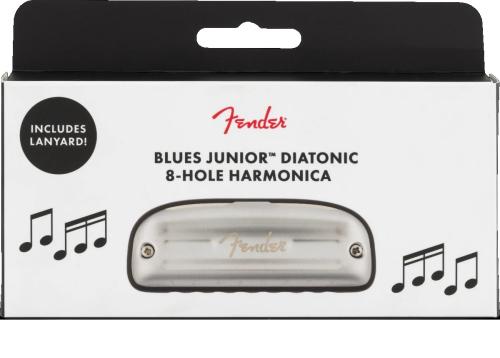 099-0701-201 Fender Blues Junior 8-Hole Diatonic Harmonica Key C w/Cloth Lanyard 0990701201