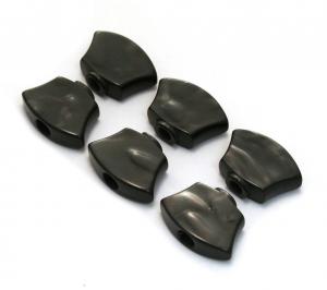 SZ-3+3-BTB (6) Sperzel #2 Black Pearloid 3x3 Guitar Tuner Buttons