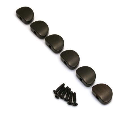 TK-7723-0E0 (6) Ebony Buttons for Mini Grover Rotomatic Guitar Keys