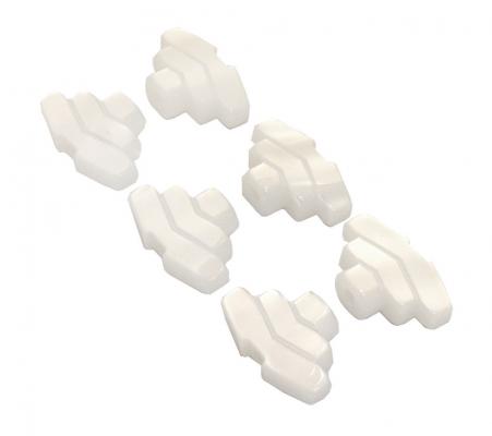 TK-7713-055 6 White Pearloid Tuner Stair Step Buttons For Grover Imperial Keys