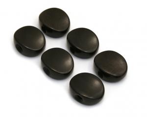 TK-0997-0E0 6 Ebony Wood Buttons for Gotoh Mini Guitar Tuners 