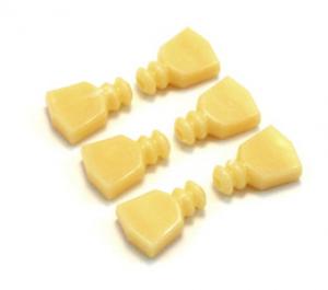 (6) DOUBLE LOOP GLUE-ON KEYSTONE TUNER BUTTONS