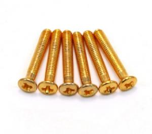 GS-3379-002 (6) Long Gold Tuner Button Screws for Guitar/Bass