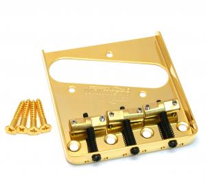 WTBGD Wilkinson Tele Vintage Spec Guitar Bridge Compensated Brass Saddle Gold