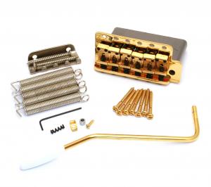 099-2049-200 Genuine Fender Pure Vintage Gold Block Stratocaster Tremolo Bridge 0992049200