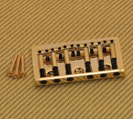 SB-0190-002 Gold Universal Top Load Hardtail Guitar Bridge