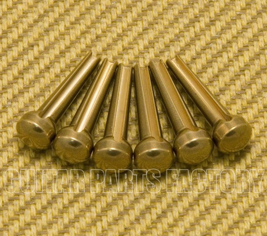 BP001BR (6) Large Acoustic Brass Bridge Pins