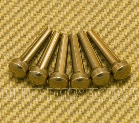 BP-001-BR (6) Large Acoustic Brass Bridge Pins