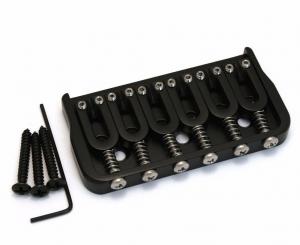 41060B Hipshot Black Fixed Hardtail Guitar Bridge .125 41100B